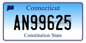 AN99625 license plate in Connecticut