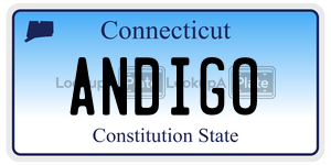 ANDIGO license plate in Connecticut