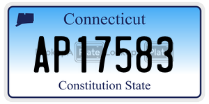 AP17583 license plate in Connecticut