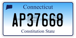 AP37668 license plate in Connecticut