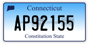 AP92155  license plate in CT