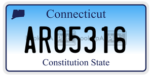 AR05316 license plate in Connecticut