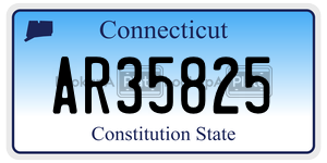 AR35825 license plate in Connecticut