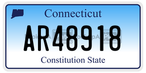AR48918  license plate in CT