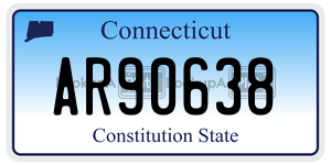 AR90638  license plate in CT