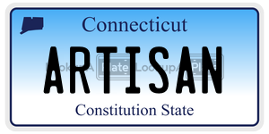ARTISAN license plate in Connecticut