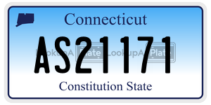 AS21171  license plate in CT