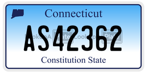 AS42362  license plate in CT