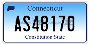 AS48170 license plate in Connecticut