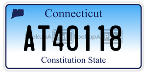 AT40118  license plate in CT