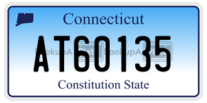 AT60135 license plate in Connecticut