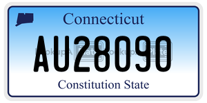AU28090 license plate in Connecticut