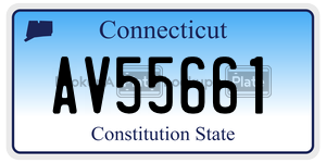 AV55661 license plate in Connecticut