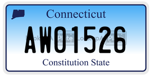 AW01526  license plate in CT