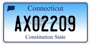 AX02209 license plate in Connecticut