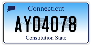 AY04078 license plate in Connecticut