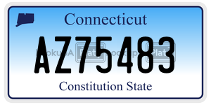 AZ75483 license plate in Connecticut
