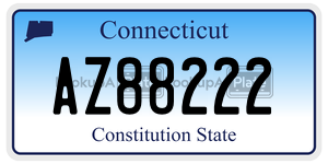 AZ88222 license plate in Connecticut