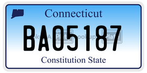BA05187 license plate in Connecticut