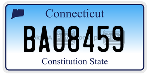 BA08459 license plate in Connecticut