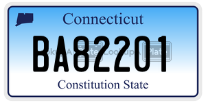 BA82201  license plate in CT