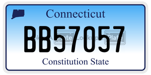 BB57057 license plate in Connecticut