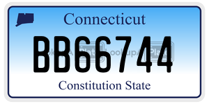 BB66744 license plate in Connecticut
