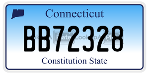 BB72328 license plate in Connecticut