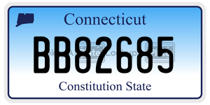 BB82685 license plate in Connecticut