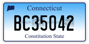 BC35042 license plate in Connecticut