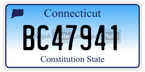 BC47941  license plate in CT