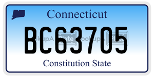 BC63705 license plate in Connecticut
