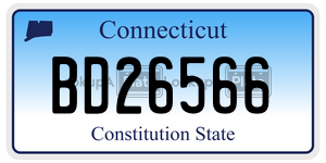 BD26566 license plate in Connecticut