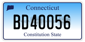 BD40056 license plate in Connecticut