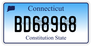 BD68968 license plate in Connecticut