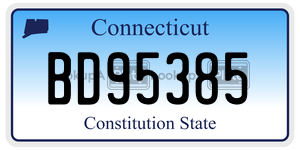 BD95385 license plate in Connecticut