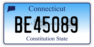 BE45089  license plate in CT
