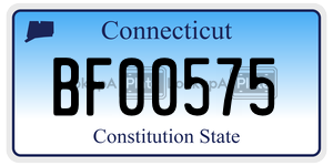 BF00575 license plate in Connecticut