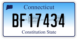 BF17434 license plate in Connecticut