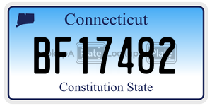 BF17482  license plate in CT