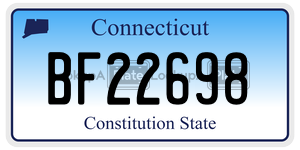 BF22698  license plate in CT
