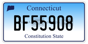 BF55908 license plate in Connecticut
