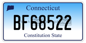 BF68522 license plate in Connecticut