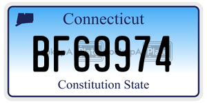 BF69974  license plate in CT