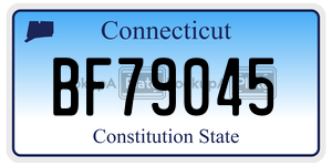 BF79045  license plate in CT