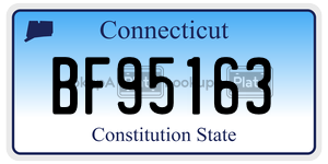 BF95163 license plate in Connecticut