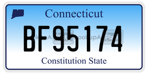 BF95174 license plate in Connecticut