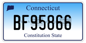 BF95866 license plate in Connecticut