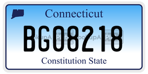 BG08218  license plate in CT