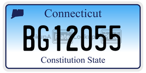 BG12055 license plate in Connecticut